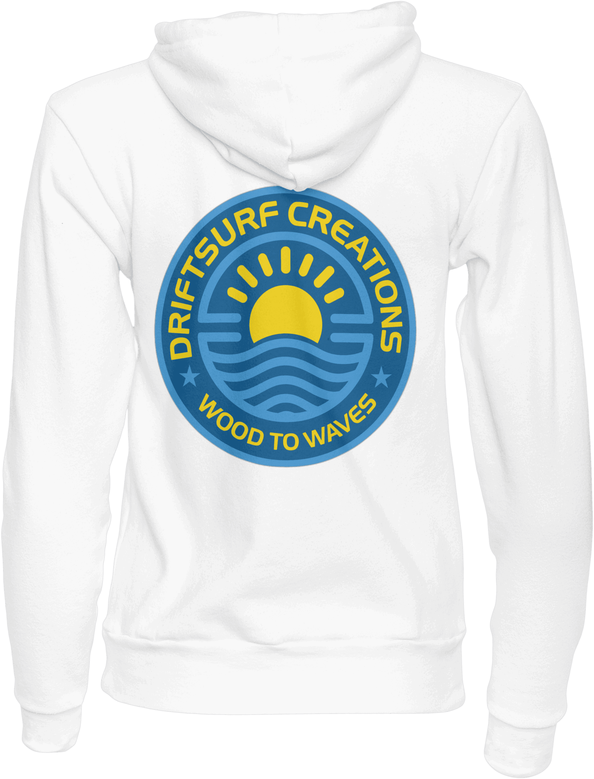 White hoodie with Drift Surf Creations logo. White hoodie with Drift Surf Creations logo.